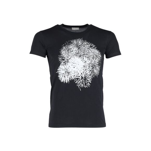 Christian Dior Firework Graphic T-Shirt in Black Cotton